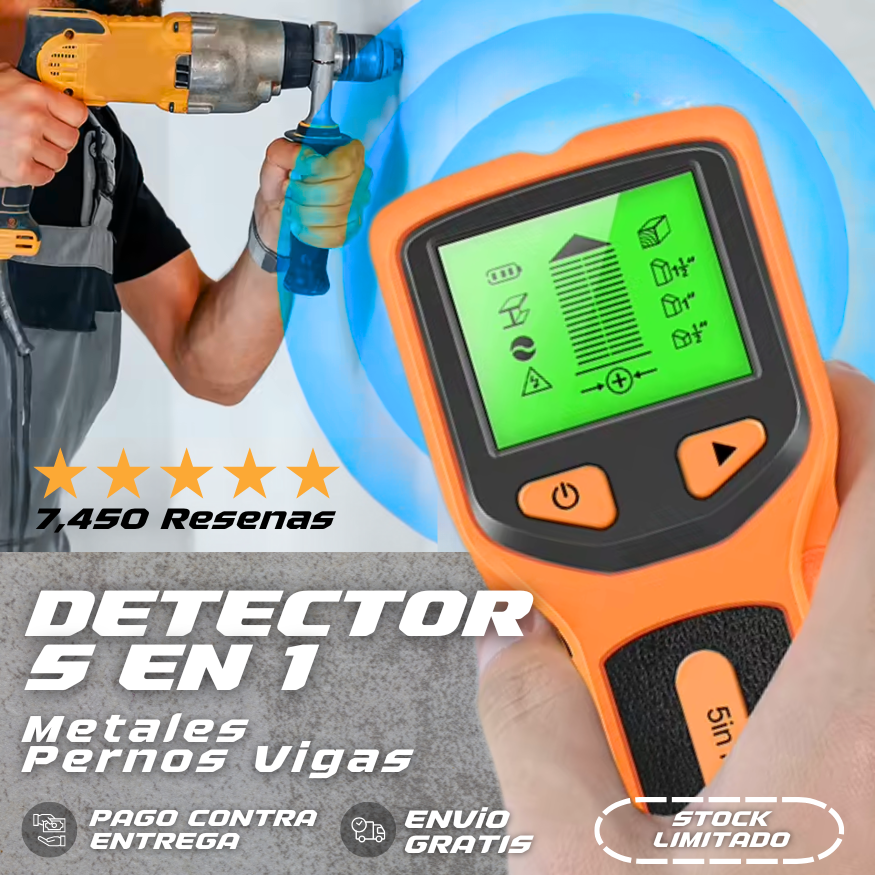 Detector de Metales Pernos Vigas 5 en 1 - 50% De Descuento + Envío Gratis