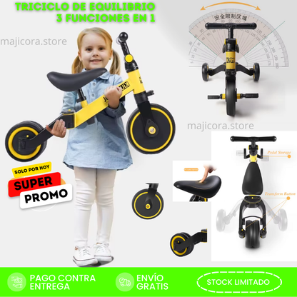 TRICICLO DE EQUILIBRIO Modelo 3 en 1  y modelo 5 en 1 KidRider. ( ULTIMAS UNIDADES)