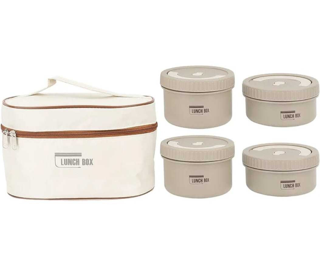 LUNCHBOX- TERMO PARA ALIMENTOS EN ACERO INOXIDABLE 4 RECIPIENTES