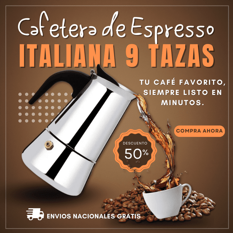 CAFETERA DE ESPRESSO ITALIANA 9 TAZAS