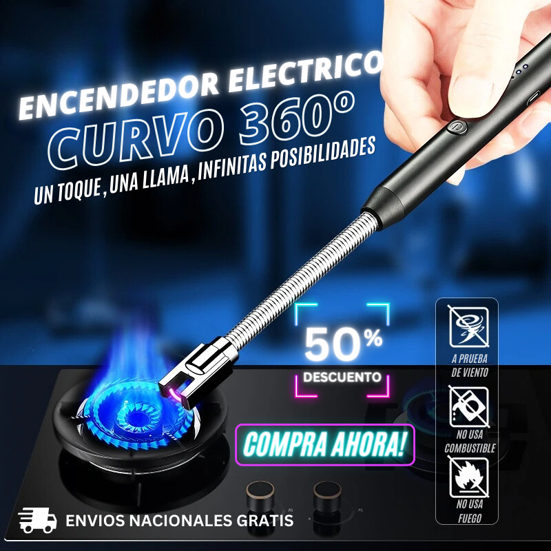 ENCENDEDOR ELECTRICO CURVO 360º