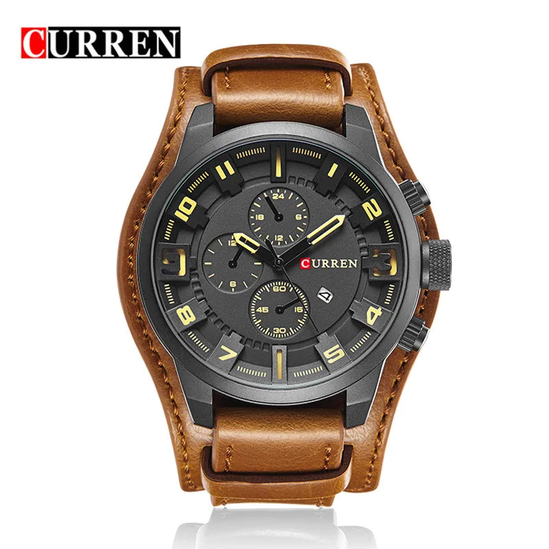 Reloj de Cuero Curren para hombres ( PROMOCION RELOJ CAFE CAFE )