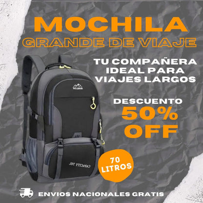 MOCHILA DE VIAJE GRANDE IMPERMEABLE ULTRARESISTENTE