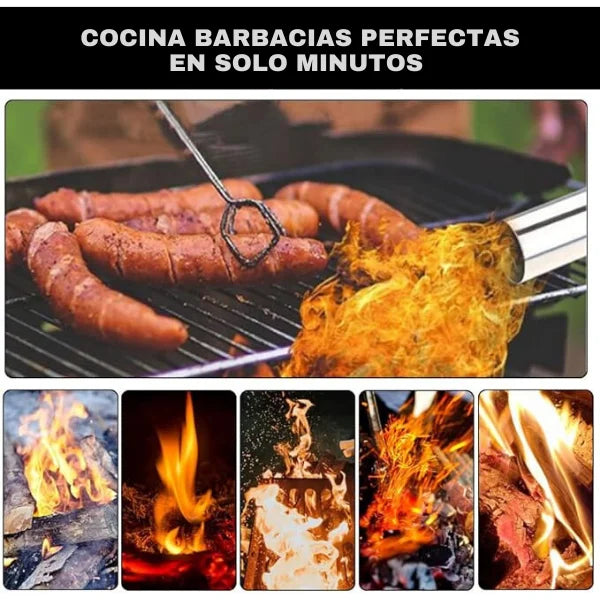 INOOMP Soplador de Carbón para Barbacoa