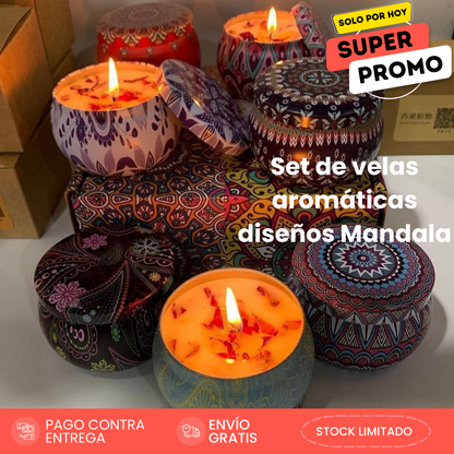 Set de Velas Aromáticas 100% Naturales