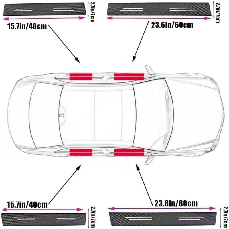 PROTECTORES DE UMBRAL PARA PUERTA DE AUTO