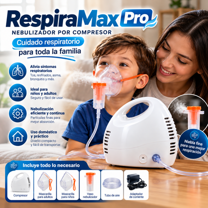 RespiraMax Pro|Tecnología de nebulización para tu bienestar.