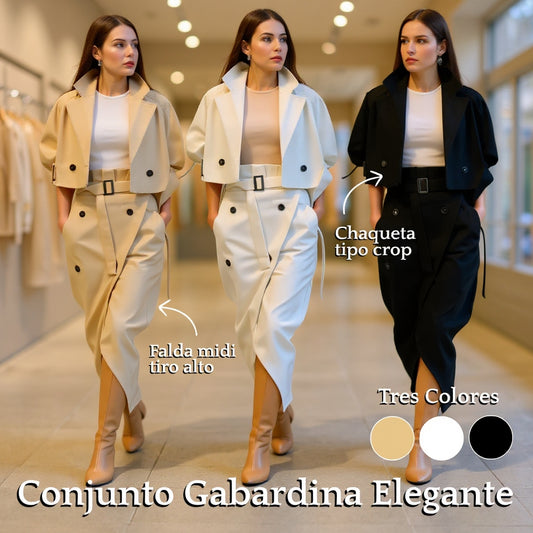 ¡Elegancia sin esfuerzo! | Conjunto Gabardina Elegante + Envío Gratis