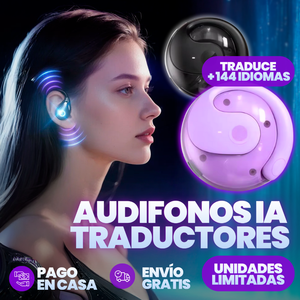 ¡Traduce +140 idiomas al instante! | Audífonos IA Traductores HYUNDAI + Envío Gratis