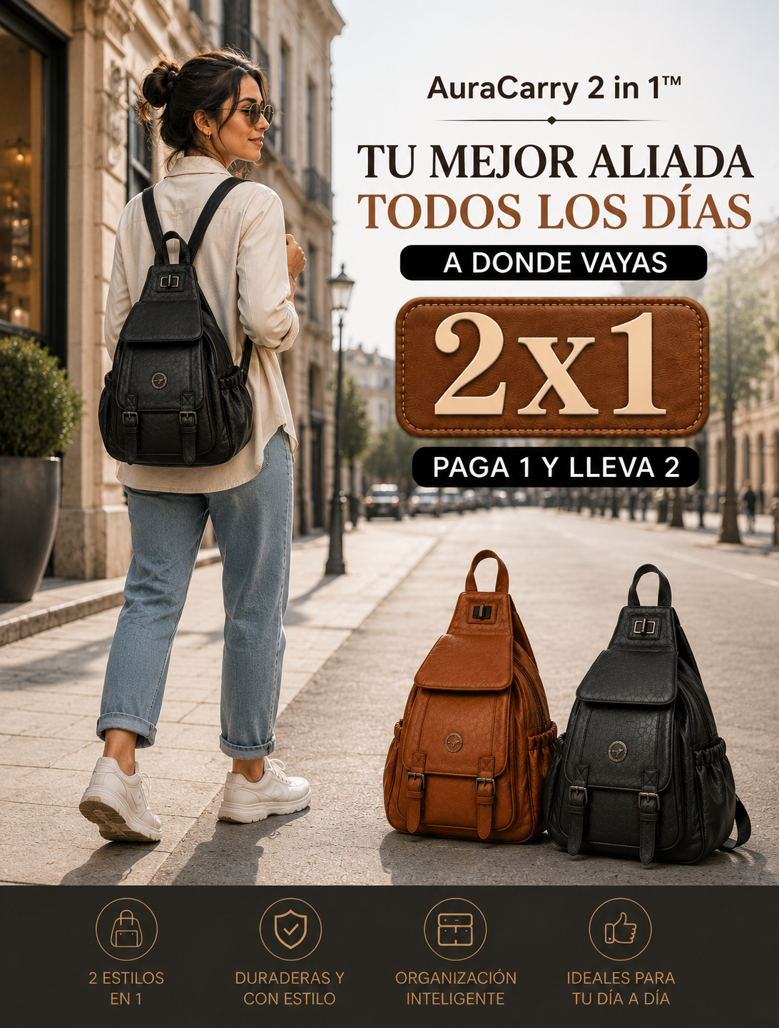 AuraCarry 2 in 1™ Mochilas Retro  - ¡Últimas Unidades! | Envío Gratis