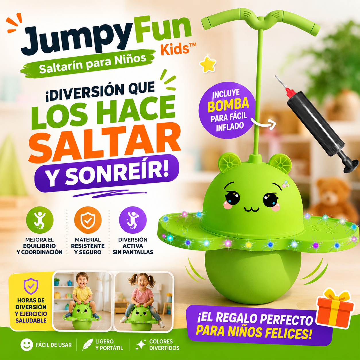 JumpyFun Kids™ Saltarín para Niños