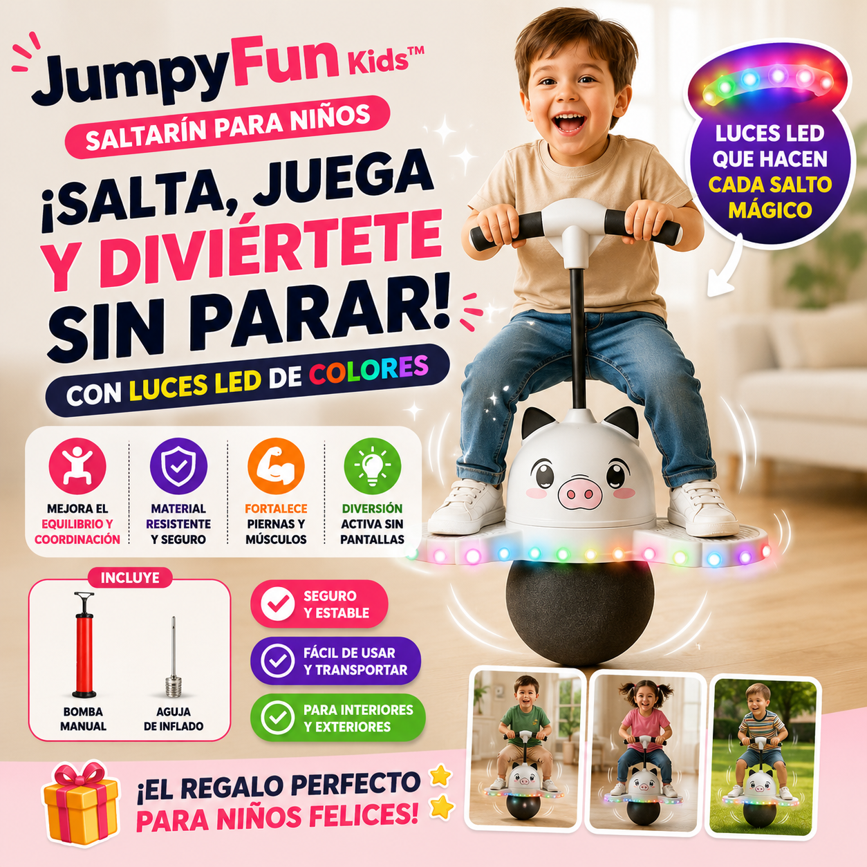 JumpyFun Kids™ Saltarín para Niños