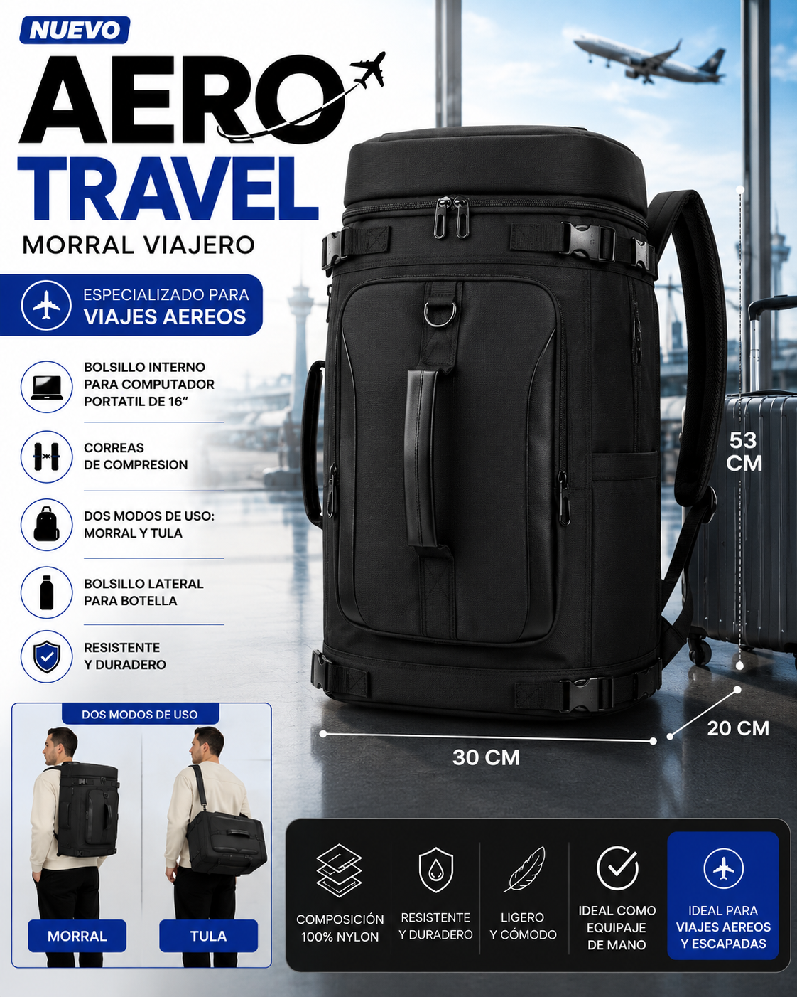 Aero Travel | Morral Viajero (Pocas Unidades)