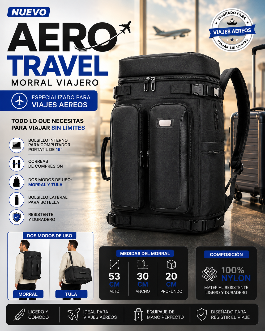 Aero Travel | Morral Viajero (Pocas Unidades)
