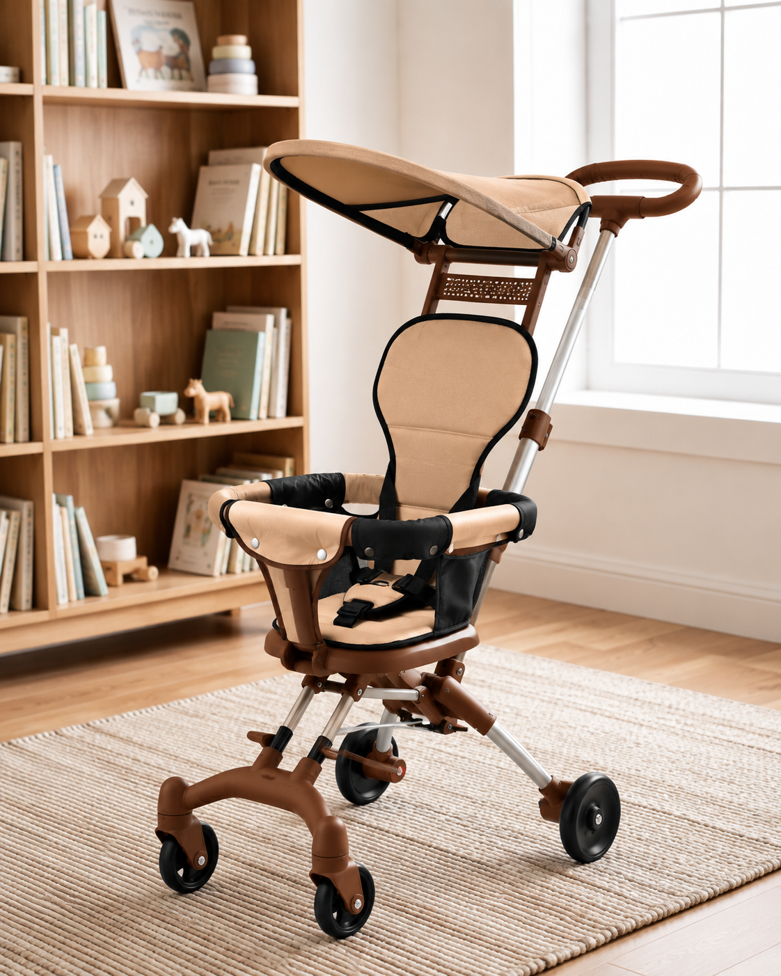 PequeRuedas | Coche 2 en 1 Plegable Paseador con Parasol- 50% de Descuento + Envío Gratis