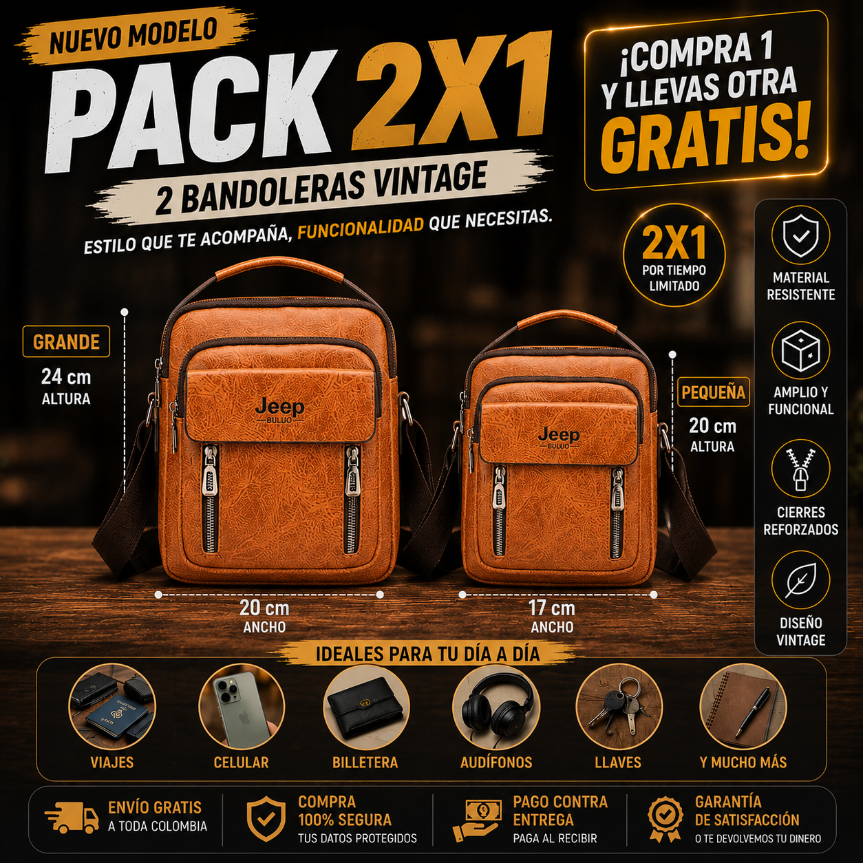 Pack 2 x 1 Bandoleras Jeep - ¡Últimas Unidades! | Envío Gratis