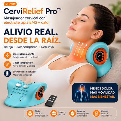 CerviRelief Pro™| Masajeador cervical con electroterapia EMS + calor 50% DESCUENTO + ENVIO GRATIS