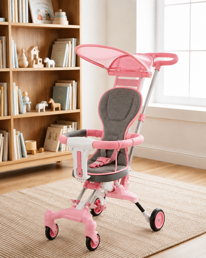 PequeRuedas | Coche 2 en 1 Plegable Paseador con Parasol- 50% de Descuento + Envío Gratis