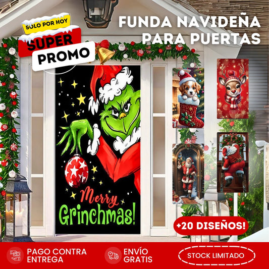 FUNDA NAVIDEÑA PARA PUERTA | 50% DE DESCUENTO + ENVÍO GRATIS