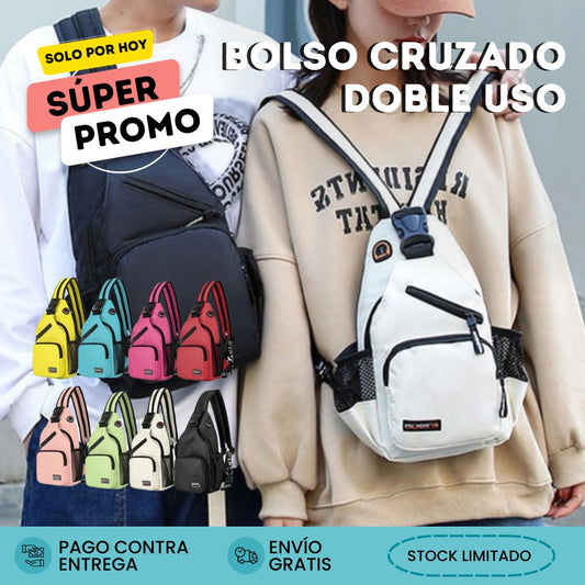 Bolso Cruzado Doble Uso | 50% De Descuento + Envío Gratis