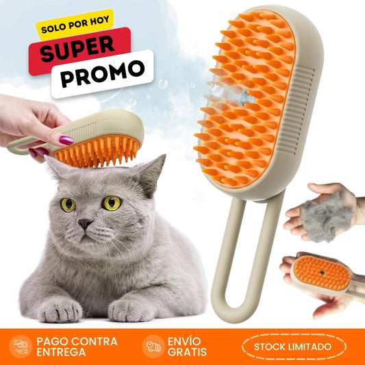 CEPILLO VAPOR 3 EN 1 PARA MASCOTAS | 50% DE DESCUENTO + ENVÍO GRATIS