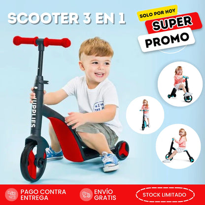 Scooter 3 en 1 Bicicleta, Patineta y Triciclo | 50% De Descuento + Envío Gratis