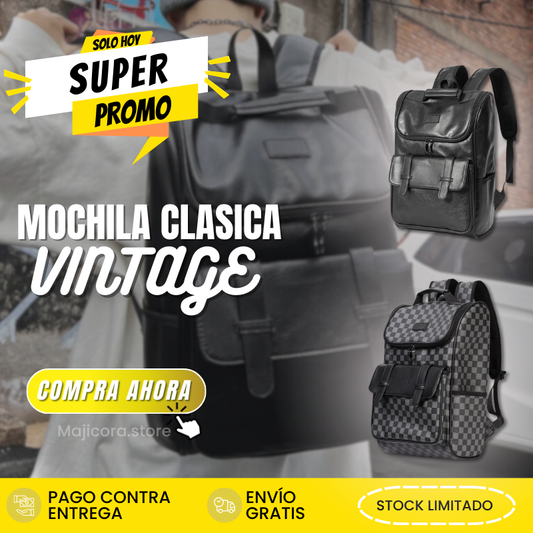 MOCHILA CLÁSICA VINTAGE | 50% DE DESCUENTO + ENVÍO GRATIS