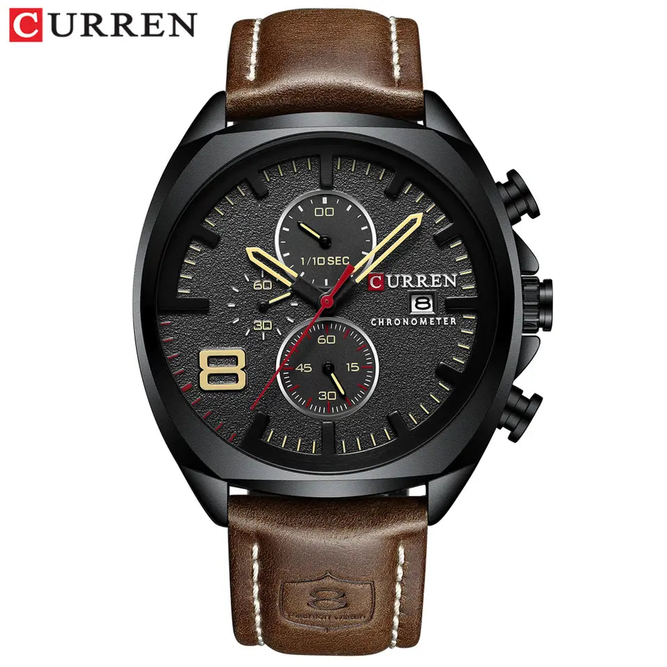 ¡Un hombre se nota por su reloj! | Reloj Curren con Correa de Cuero Premium