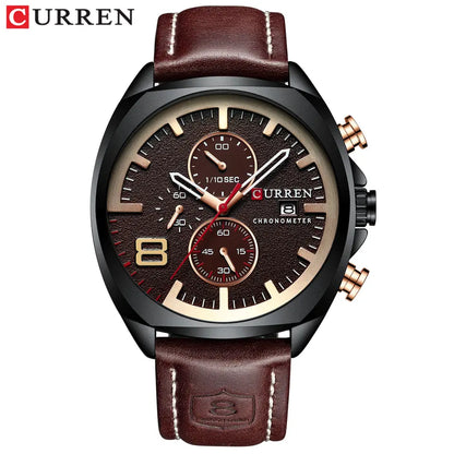 ¡Un hombre se nota por su reloj! | Reloj Curren con Correa de Cuero Premium
