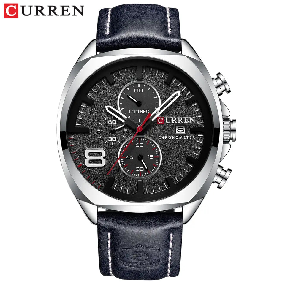 ¡Un hombre se nota por su reloj! | Reloj Curren con Correa de Cuero Premium