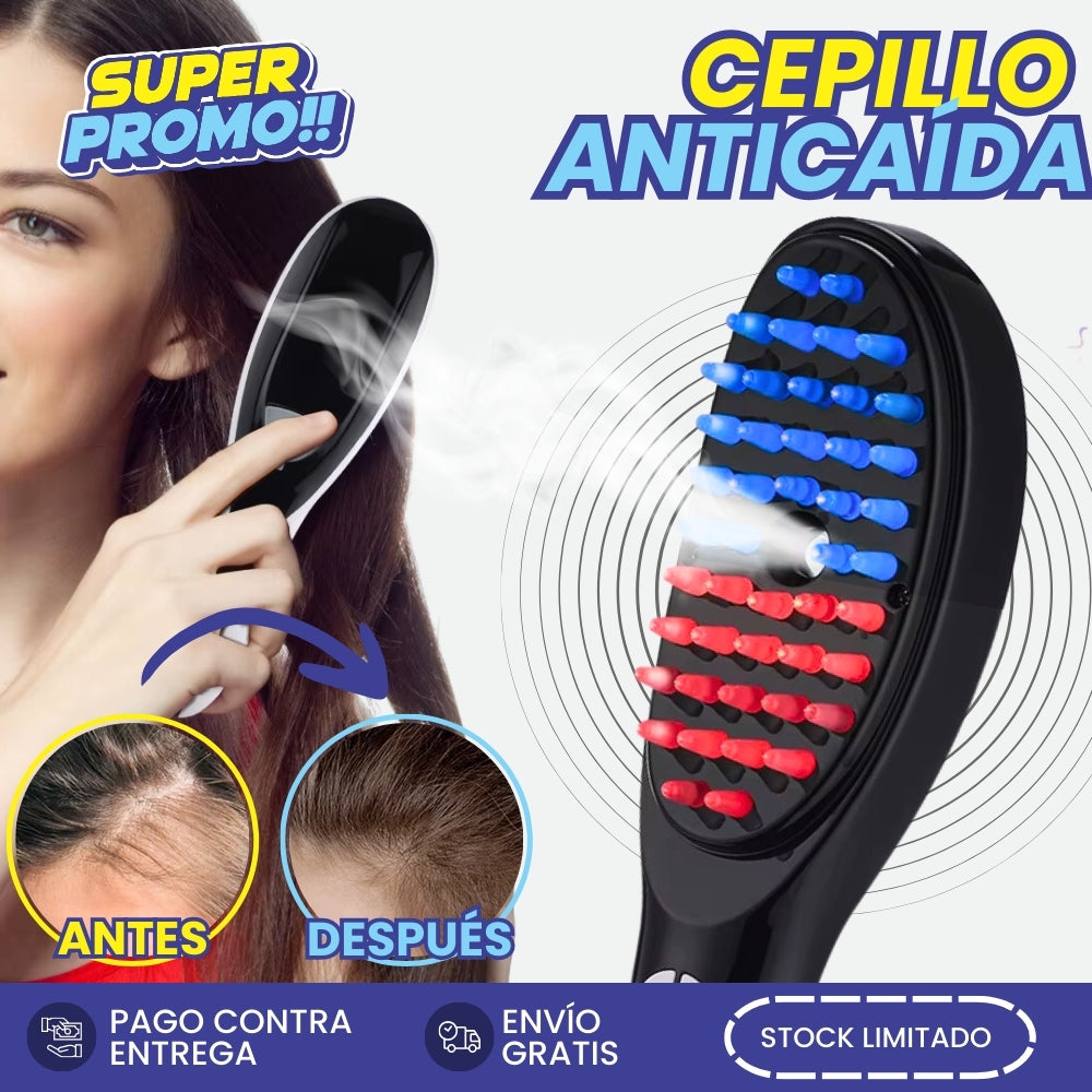 GlowBrush | Cepillo Difusor Anticaída con Fototerapia - 50% De Descuento + Envío Gratis