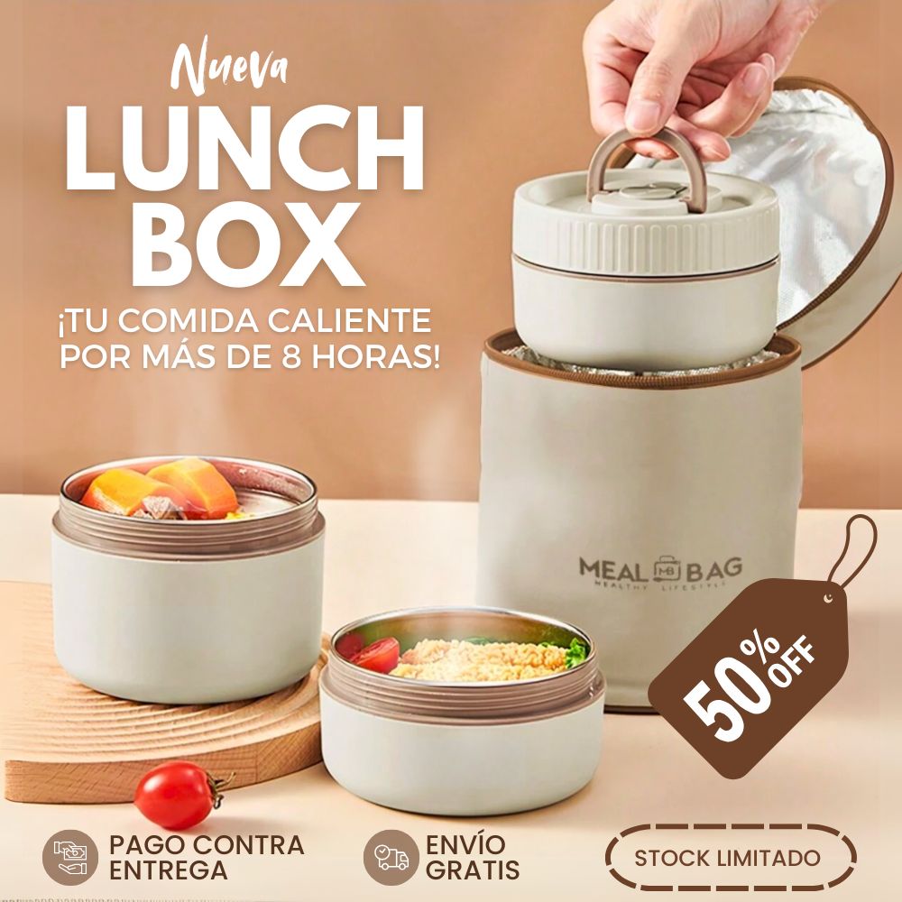 LUNCHBOX- TERMO PARA ALIMENTOS EN ACERO INOXIDABLE 4 RECIPIENTES