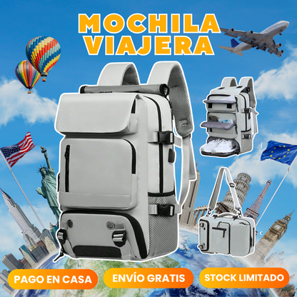ViajeraPro | Mochila Viajera Expandible Gran Capacidad - 50% De Descuento + Envío Gratis
