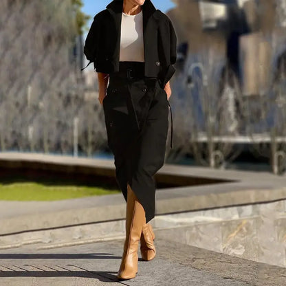 ¡Elegancia sin esfuerzo! | Conjunto Gabardina Elegante + Envío Gratis