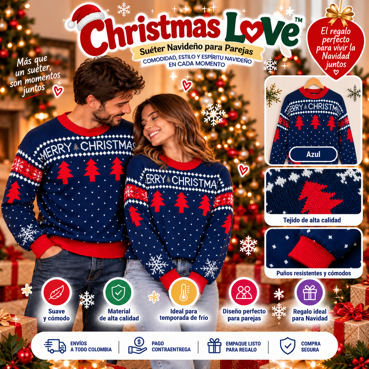 Christmas Love | Suéter Navideño Calidad Premiun + Envío Gratis