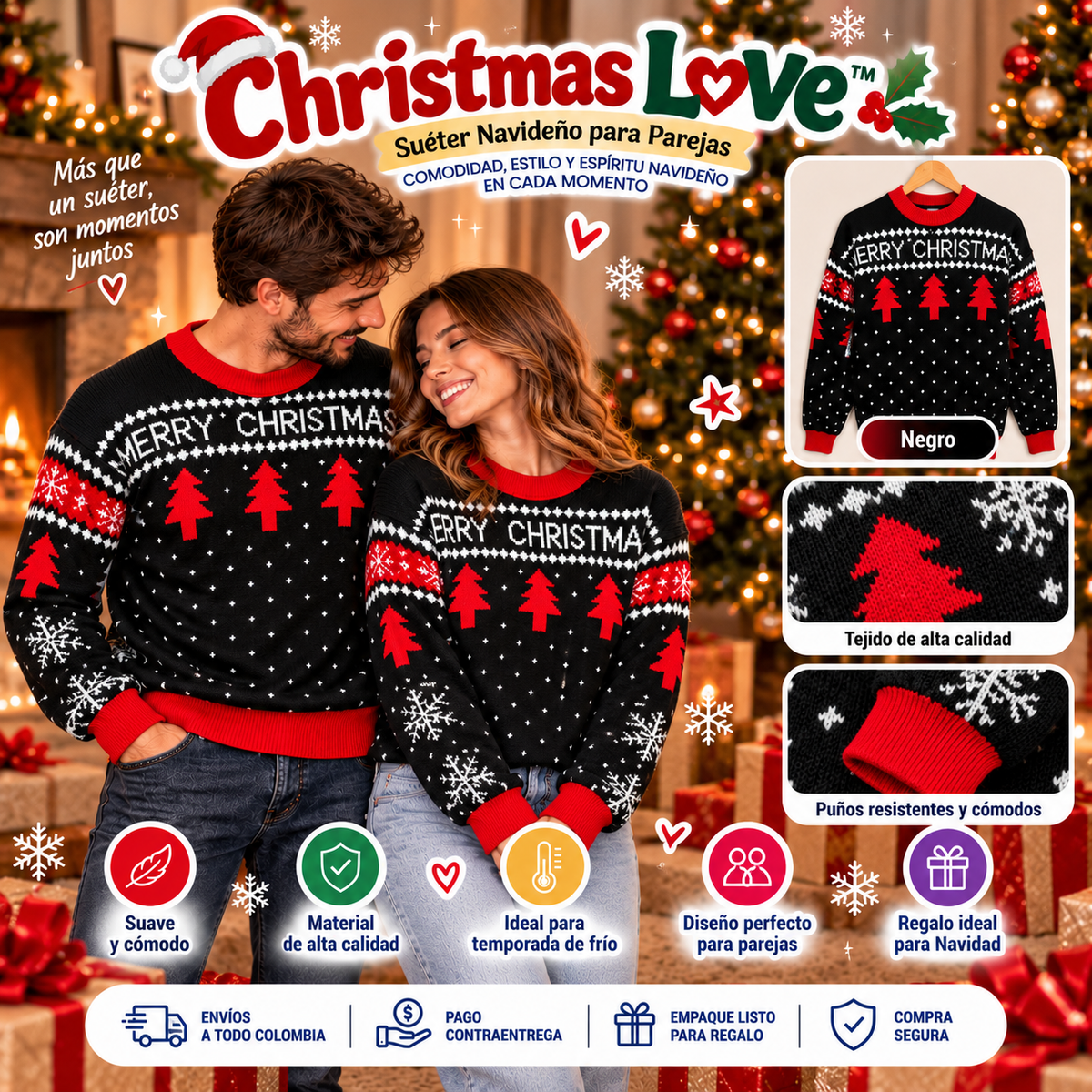 Christmas Love | Suéter Navideño Calidad Premiun + Envío Gratis