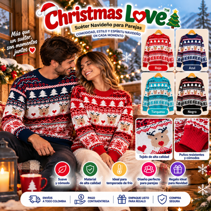 Christmas Love | Suéter Navideño Calidad Premiun + Envío Gratis