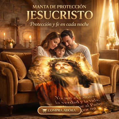 Manta de protección JESUCRISTO Yo soy el camino (130 x 90 cm)