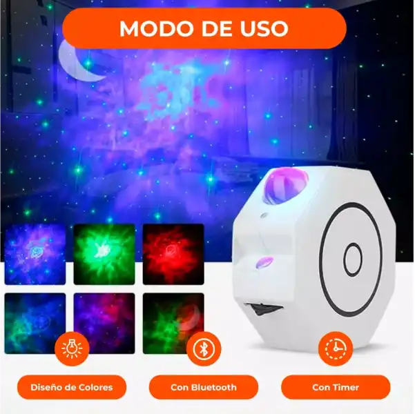 Starlight Projector- Proyector Holográfico de Galaxia para Dormitorio