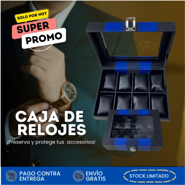 Caja Organizadora de Relojes de Lujo x8