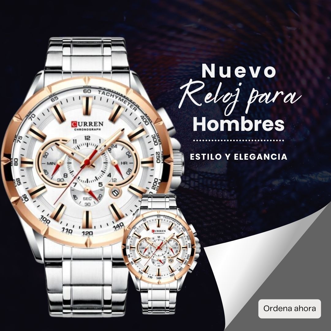 Reloj de Acero Inoxidable Curren para hombres