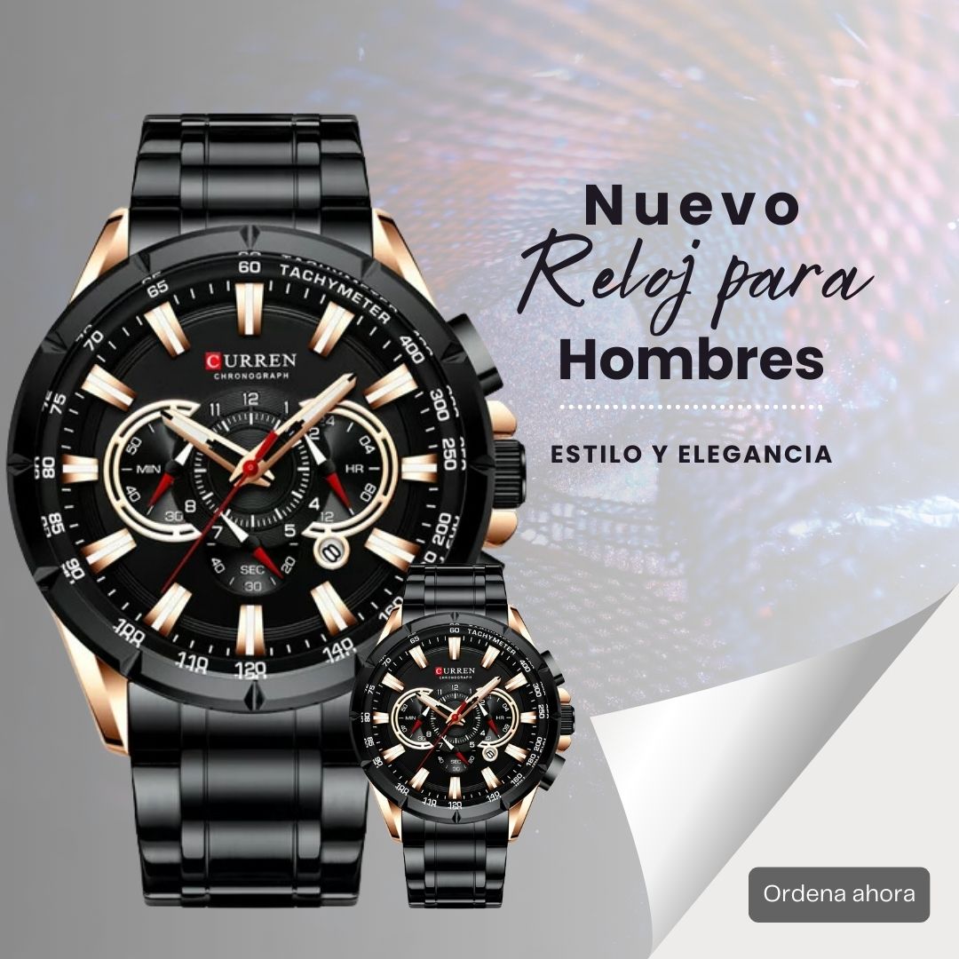 Reloj de Acero Inoxidable Curren para hombres