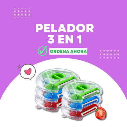 Pelador de verduras 3 en 1