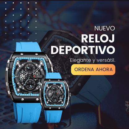 Reloj Deportivo Curren para hombres con Correa de Silicona