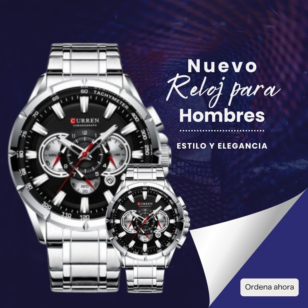 Reloj de Acero Inoxidable Curren para hombres